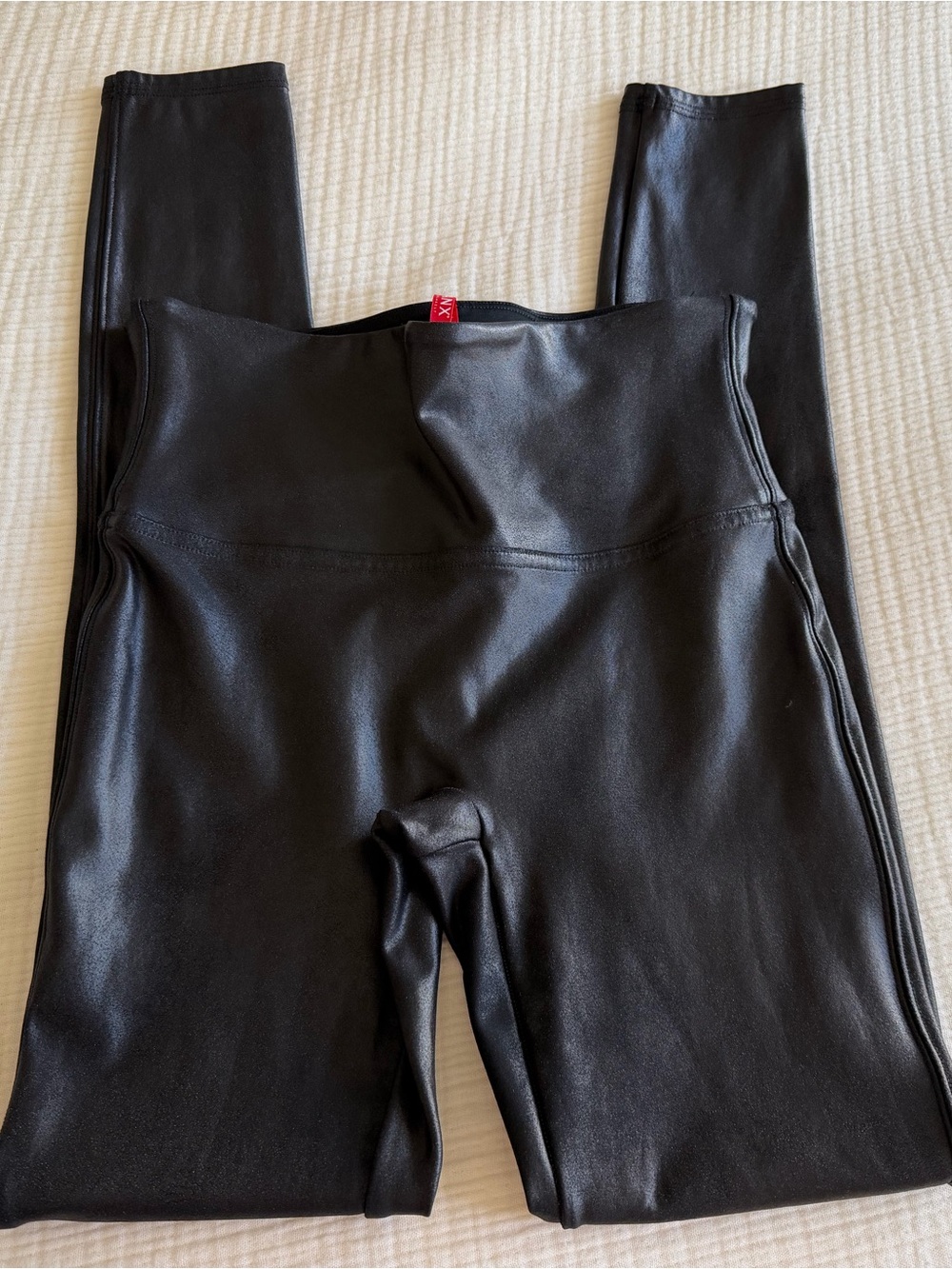 Spanx High-Waisted Black Faux Leather Leggings
